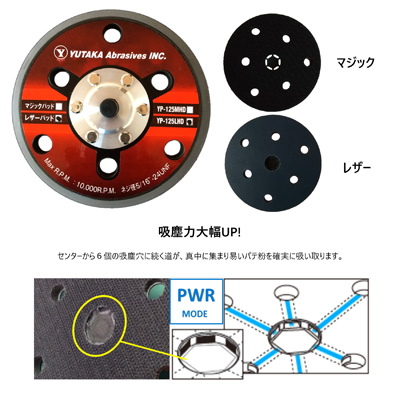 エアーサンダー用パッド（穴あり）YP-125